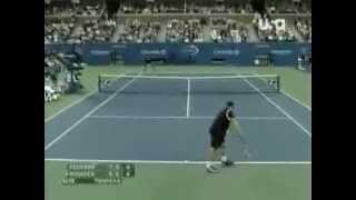 Roger Federer  How to return 140 mph Andy Roddick serve [upl. by Akimak]