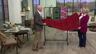 Foxford Woollen Mills Lambswool Reversible 27quot X 75quot Shawl on QVC [upl. by Farnham]