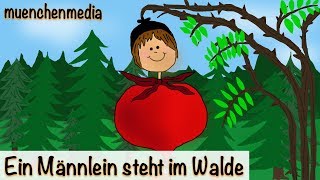 🎵 Ein Männlein steht im Walde  Kinderlieder deutsch  Kinderlieder zum Mitsingen  muenchenmedia [upl. by Atilrac]