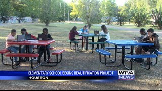 Houston elementary school undergoes beautification project [upl. by Howlyn308]