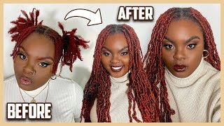 Soft Locs Over Starter Locs NO CROCHET [upl. by Bang]