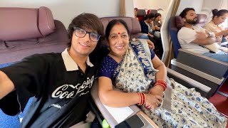 Mummy Ki 1st Business Class Flight 😍 [upl. by Yecnay]