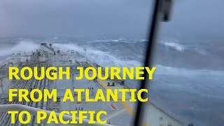 Rough Journey From Atlantic to Pacific via Strait of Magellan Suezmax Tanker [upl. by Aicined659]