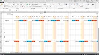 Excel Schichtplan erstellen Teil3 Bedingte Formatierung WE Schichten [upl. by Scottie864]