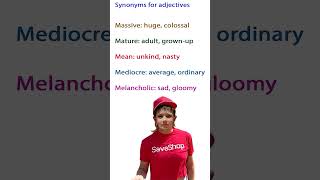 Synonyms for Adjectives 63english englishvocabulary [upl. by Rolanda37]