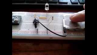 attiny 13 capacitive touch sensor with logic [upl. by Gregorius]