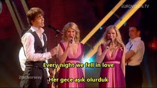 Alexander Rybak  Fairytale Eurovision İngilizceTürkçe Altyazı EnglishTurkish Subtitle [upl. by Eizzo]