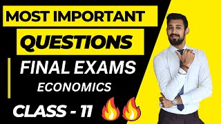 Most Important questions  Economics  Chapterwise Class 11 [upl. by Omrellig]