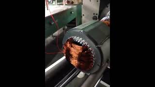 Horizontal Motor Stator Coil Inserting Electric Motor Wire Winding Insertion [upl. by Coppock]