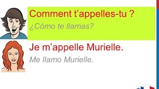 Curso de francés 10  Conversación básica en francés  Cómo saludar y presentarse Je mappelle [upl. by Nayarb306]