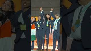 Indian Team Clinch Gold at 45th FIDE Womens Chess Olympiad chess shorts [upl. by Nyltak]