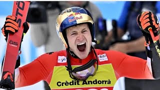 Ski Alpin Mens giant Slalom 2run Soldeu Highlights [upl. by Eltsryk]