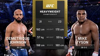 UFC 5  FLYWEIGHT vs HEAVYWEIGHT  HARDEST DIFFICULTY DEMETRIOUS JOHNSON VS MIKE TYSON MUST WATCH [upl. by Eyma]