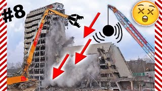 Big boom at demolition Jawdropping moment excavators bringing down 11 floors at once [upl. by Seana]