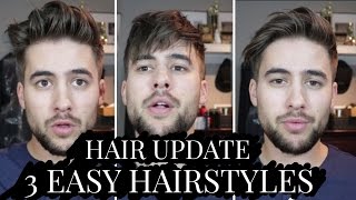 Hair Update Modern Quiff Messy Fringe amp Sidepart Hairstyles for Short Hair  Best Mens Hair 2017 [upl. by Elamef]