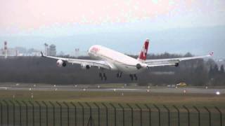 Test Video with Sony Alpha 77  Landing Swiss HBJMN at ZRH [upl. by Cuttie]