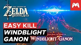 WINDBLIGHT GANON EASY KILL How to kill Divine Beast Vah Medoh  Breath of the Wild [upl. by Theis493]