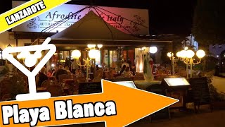 Playa Blanca Lanzarote Spain Evening and nightlife [upl. by Yerag]