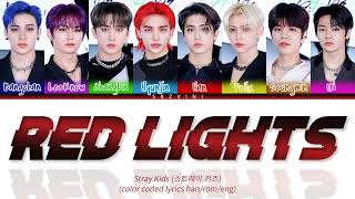 Stray Kids 강박 Red Lights OT8 Ver Lyrics Color Coded Lyrics HANROMENG [upl. by Sinnylg]