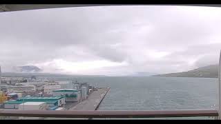 Zeitraffer Hafenausfahrt Akureyri  Fjord Eyjafjörður  IslandKreuzfahrt Mein Schiff 3 Juli ´23 [upl. by Rosol]