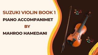 Suzuki Violin Book 1 piano accompaniment Etude Metronome 75 [upl. by Noxid]