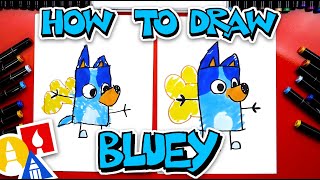 How To Draw Bluey From The Dragon Episode [upl. by Timothy272]