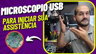 MICROSCÓPIO USB 1600x BARATO PARA VOCÊ COMEÇAR SUA ASSISTÊNCIA TÉCNICA  RafaTec [upl. by Bullion]