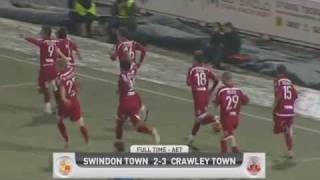 Swindon 2  3 Crawley AET Town  The FA Cup 2nd Round Replay  071210 [upl. by Towland]