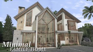 Bloxburg Minimal Family Home  Speedbuild  Roblox Bloxburg [upl. by Lahsiv715]