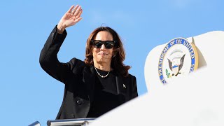 Im good  Kamala Harris leaves for Philadelphia from Pittsburgh [upl. by Naleag]