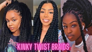 Kinky Afro Twist Braids Compilation 2022💕💞 [upl. by Gabriell]