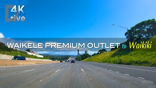 Waikele Premium Outlet to Waikiki  Honolulu Oahu Hawaii USA 🌴 Hawaii 4K Driving [upl. by Edward760]