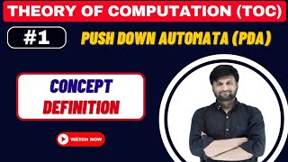 Push Down Automata PDAConcepts DefinitionTheory of Computation TOCFLAT [upl. by Adnileb]