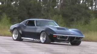 72 Corvette with supercharged LS6 and sidepipes driveby [upl. by Padget]