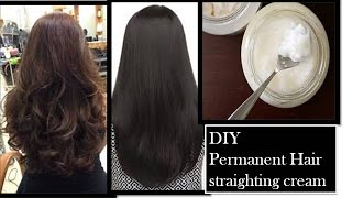 permanent hair straightening at home  using Natural ingredients [upl. by Wolfram]