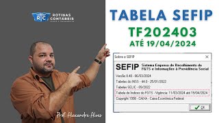 NOVA TABELA SEFIP  Vencimento 19042024  Teste aprovado [upl. by Anaizit]