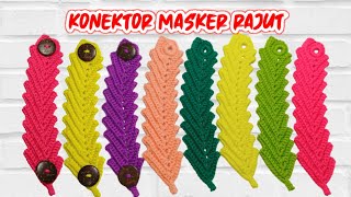 Konektor Masker Rajut Motif Bulu Merak  How to make a Peacock Geathers Mask Connector Crochet [upl. by Atilamrac]