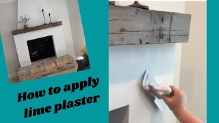 How to Apply Lime Plaster Venetian Plaster Fireplace  DIY [upl. by Oah195]