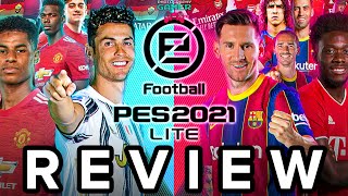 eFootball PES Pro Evolution Soccer 2021 LITE  Review [upl. by Nwahsiek]