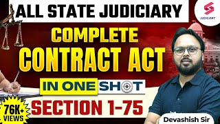 Complete Indian Contract Act 1872 I Indian Contract Act for all Judiciary Exams  Devashish Sir [upl. by Aplihs669]