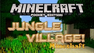 DESERT VILLAGE IN JUNGLE  Mineshaft Seed Minecraft PE [upl. by Arammahs898]