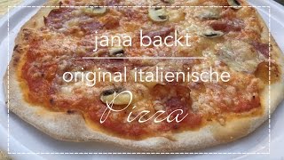 PIZZA SELBER MACHEN  ORIGINAL ITALIENISCH  GRUNDREZEPT PIZZATEIG [upl. by Aniakudo]