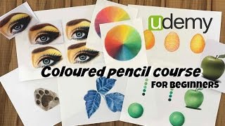 My Udemy Coloured pencil course for beginners is finally here [upl. by Jenna]