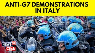 G7 Summit Protest  Antig7 Protesters Gather For Peaceful Protest During Summit In Italy  G18V [upl. by Gherardo17]