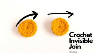 Crochet invisible join in round  Crochet invisible join  How to crochet Inviable join for beginner [upl. by Brackely]