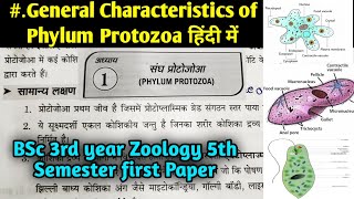 General characteristics of Phylum Protozoa  BSc 3rd year Zoology 5th Semester first paper [upl. by Oicaroh452]