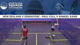 WORLD TEAMS SQUASH  PAUL COLL v SAMUEL KANG [upl. by Lovich]