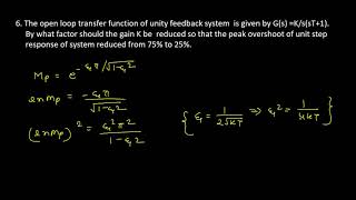 Numerical 6 2nd Order Control System [upl. by Ahsonek]