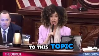 NYC Councilwoman FLIPS OUT when quotDonald Trumpquot Calls Into Meeting [upl. by Egag]