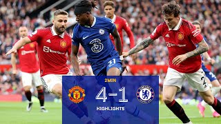 Manchester United 41 Chelsea  Highlights  Premier League 2223 [upl. by Willin]